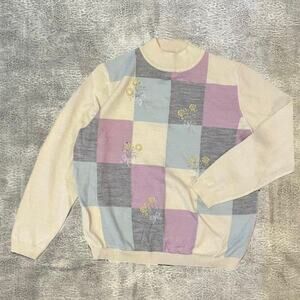 Vintage Alfred Dunner Embroidered Pullover Sweater